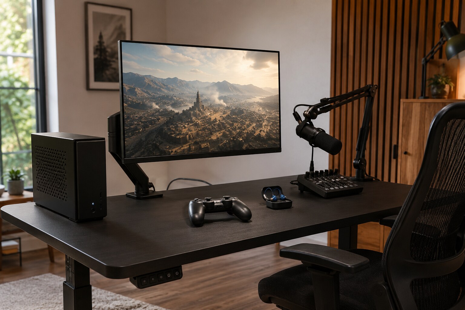 Concept visual of the complete GSetups Warzone gaming setup