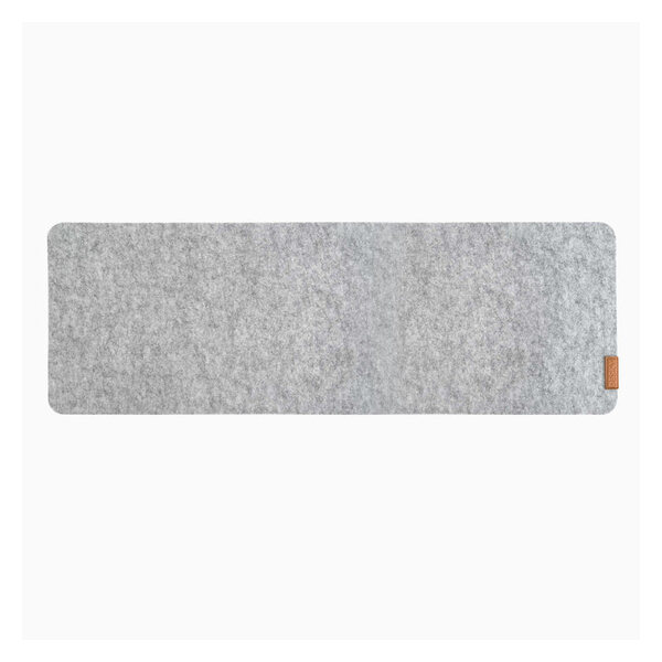 Light grey felt desk mat (70 x 30 cm)