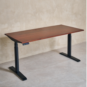 Omnidesk Ascent Wildwood (custom matte black, 140 x 75 cm)